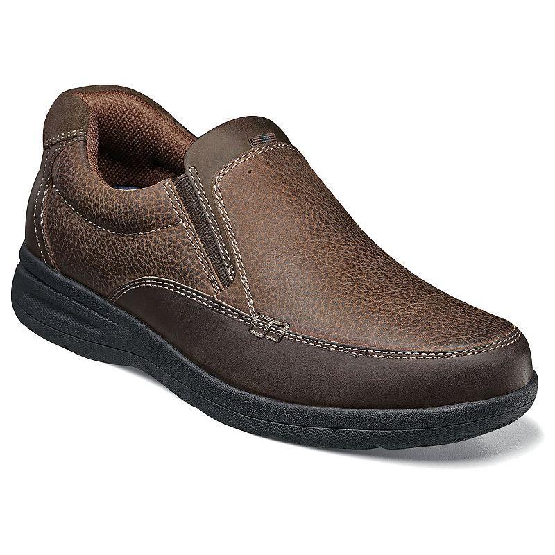 Nunn Bush® Cam Men's Moc Toe Casual Slip-On Shoes, Size: 14 Wide, Red Tumble Product Image