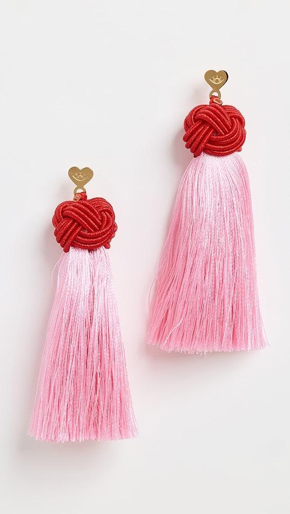 HART Cherry Top & Peony Pink Topknots Earrings | Shopbop Product Image