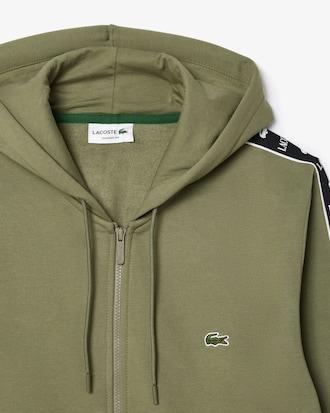 Men's Logo Stripe Zip-Up Hoodie Product Image