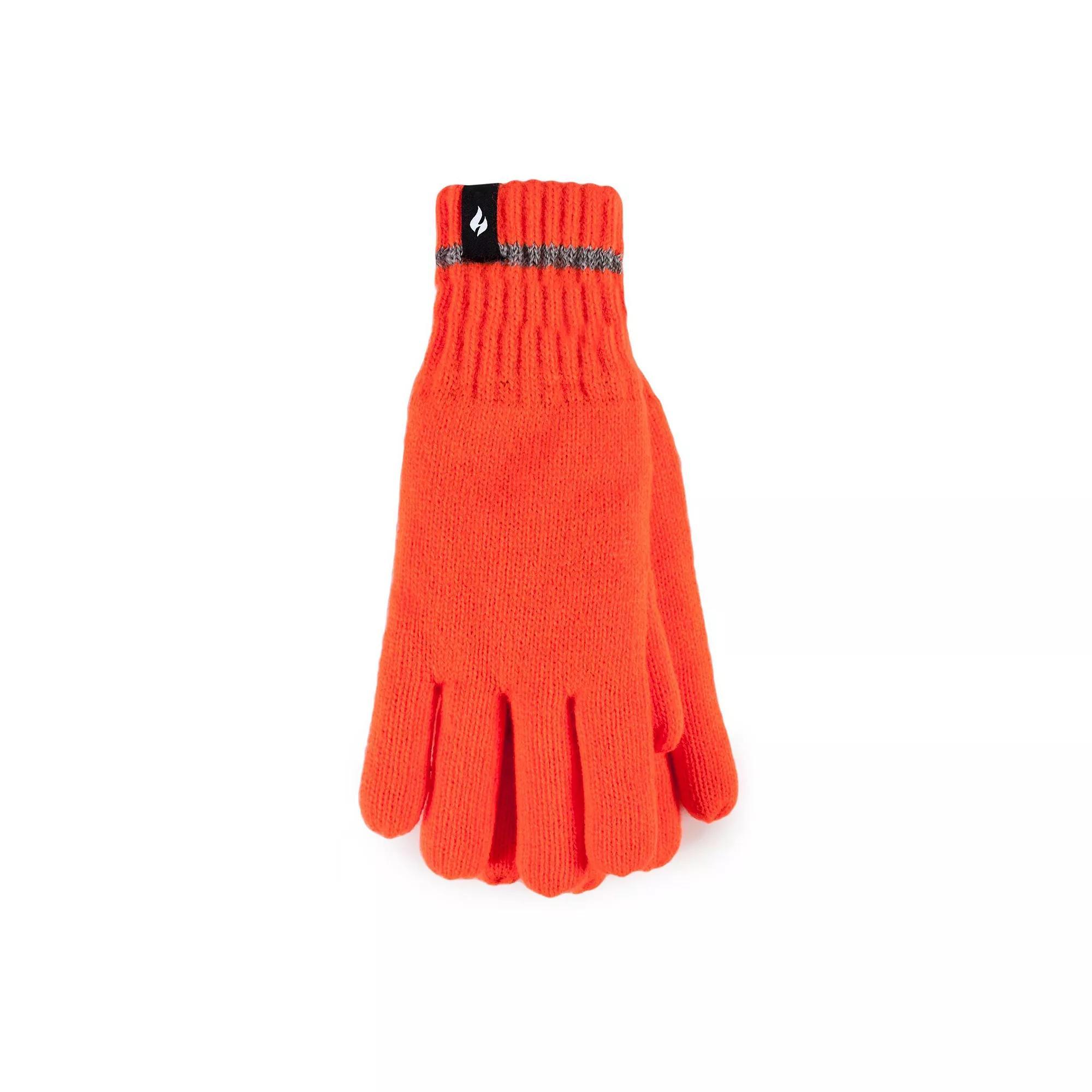 Men's Heat Holders Heatweaver Lined Reflective Stripe Gloves with Grippers, Size: Medium-Large, Black Product Image