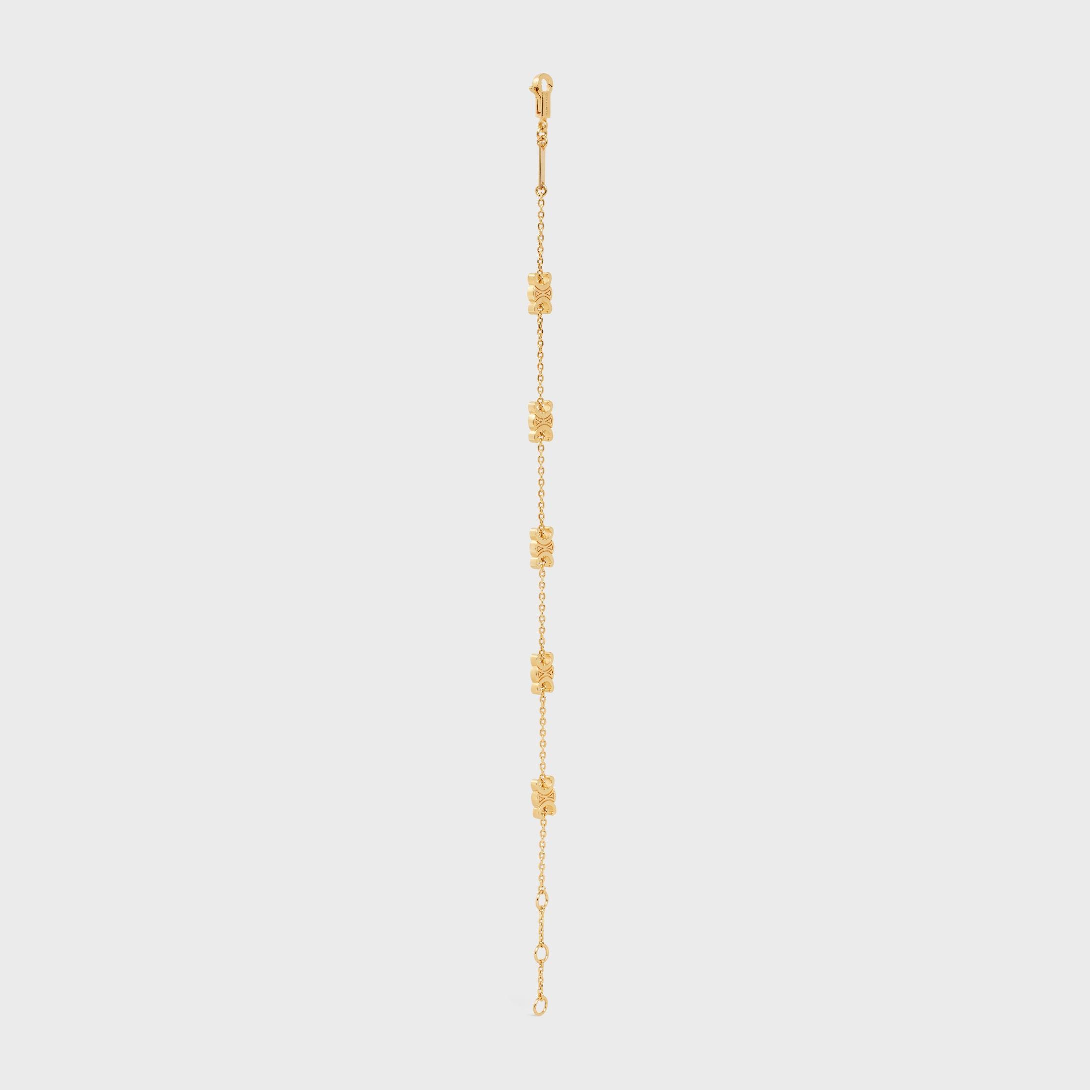 Triomphe Mini Triomphe Bracelet in Brass with Gold Finish Product Image