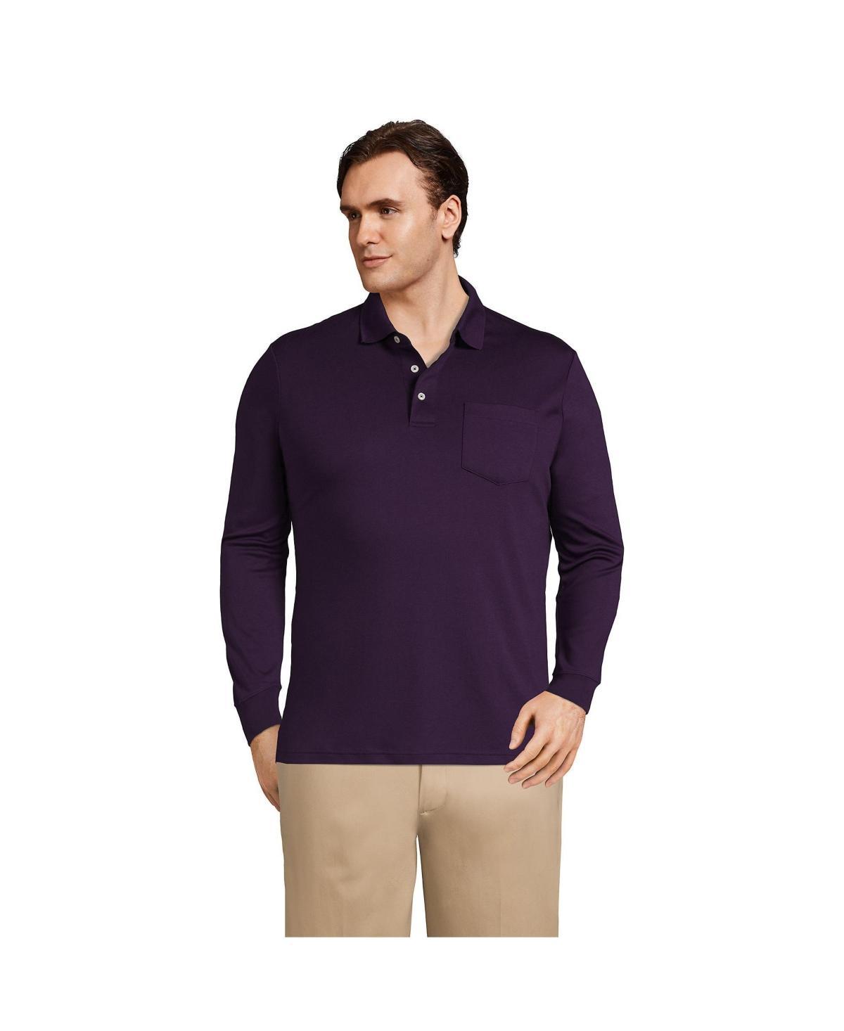 Men's Lands' End Classic-Fit Super Soft Supima Pocket Polo, Size: XL, White Product Image