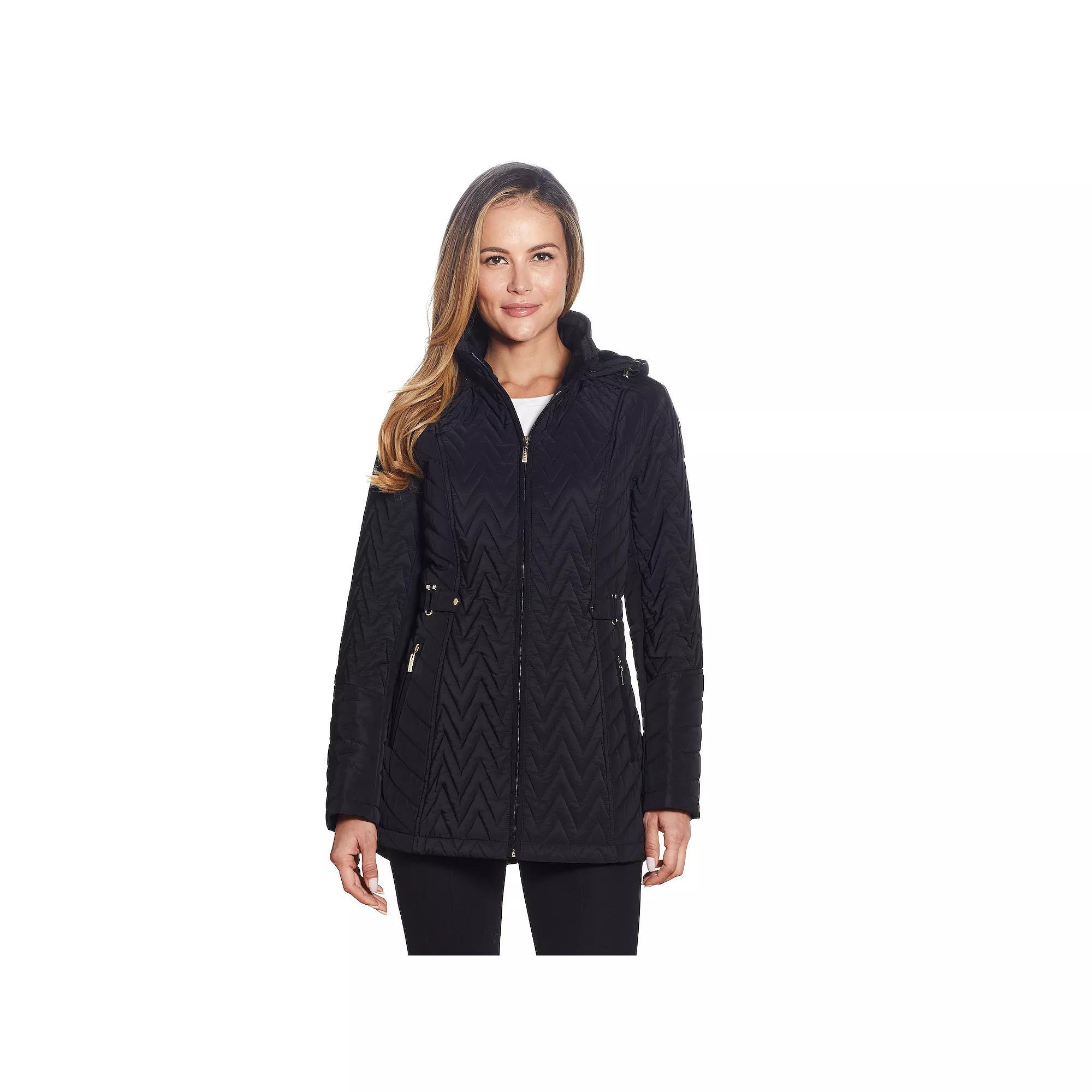 Womens Gallery Hooded Quilted Jacket Product Image