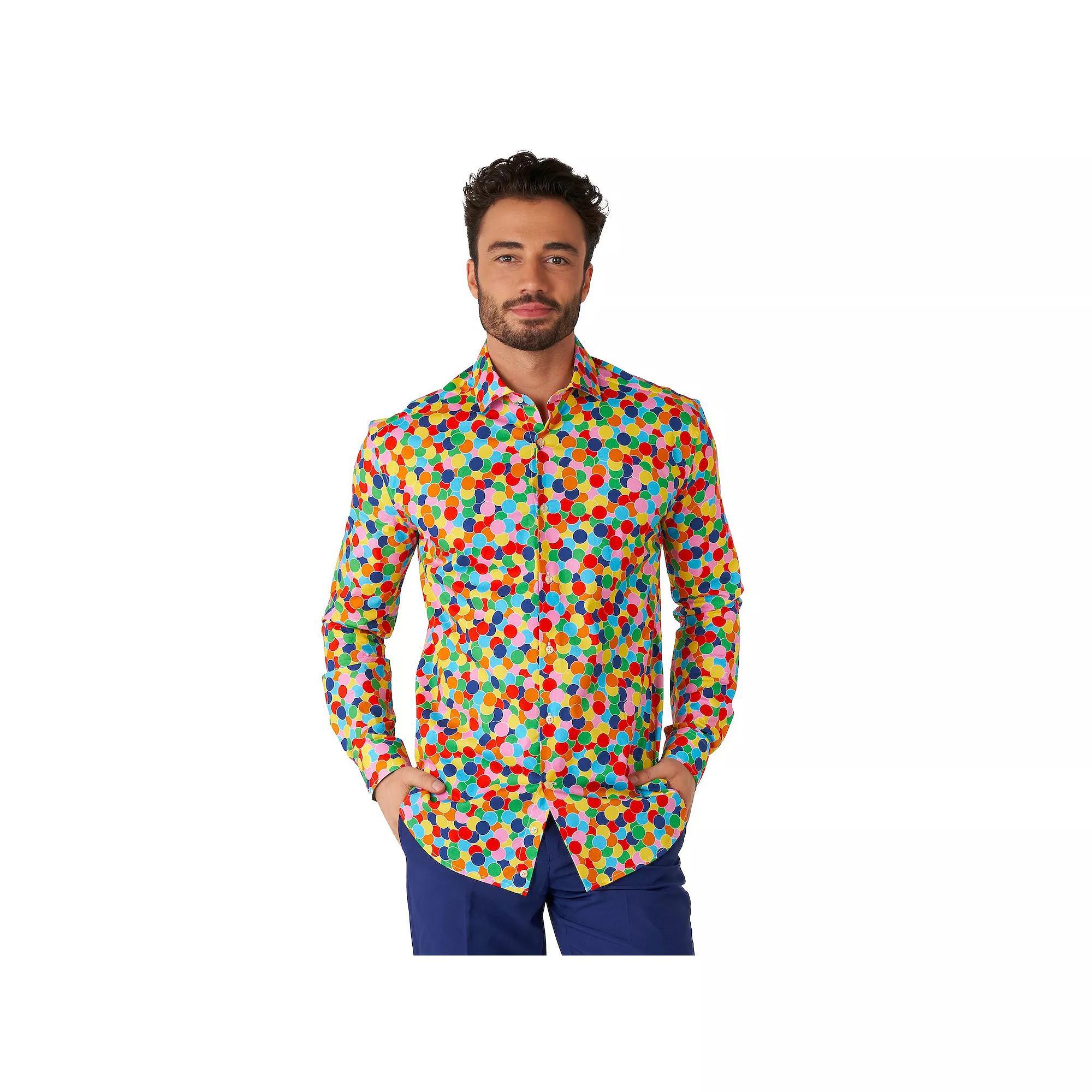 Men's OppoSuits Button-Down Dress Shirt, Size: XS, King Of Clubs Product Image