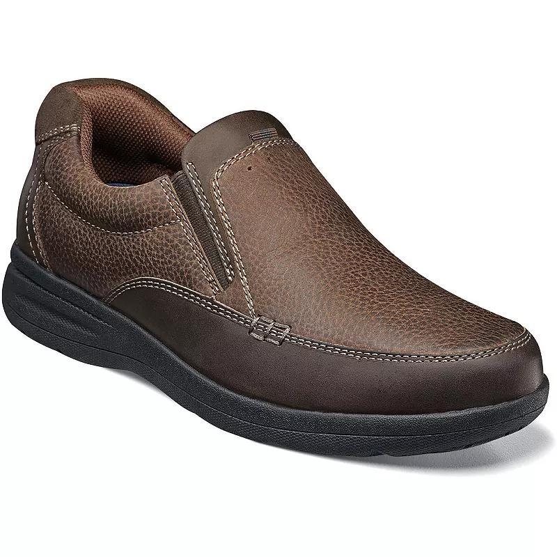 Nunn Bush® Cam Men's Moc Toe Casual Slip-On Shoes, Size: 14 Wide, Red Tumble Product Image
