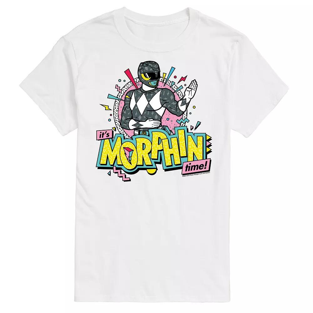 Big & Tall Power Rangers Morphin Time Black Graphic Tee, Mens Product Image