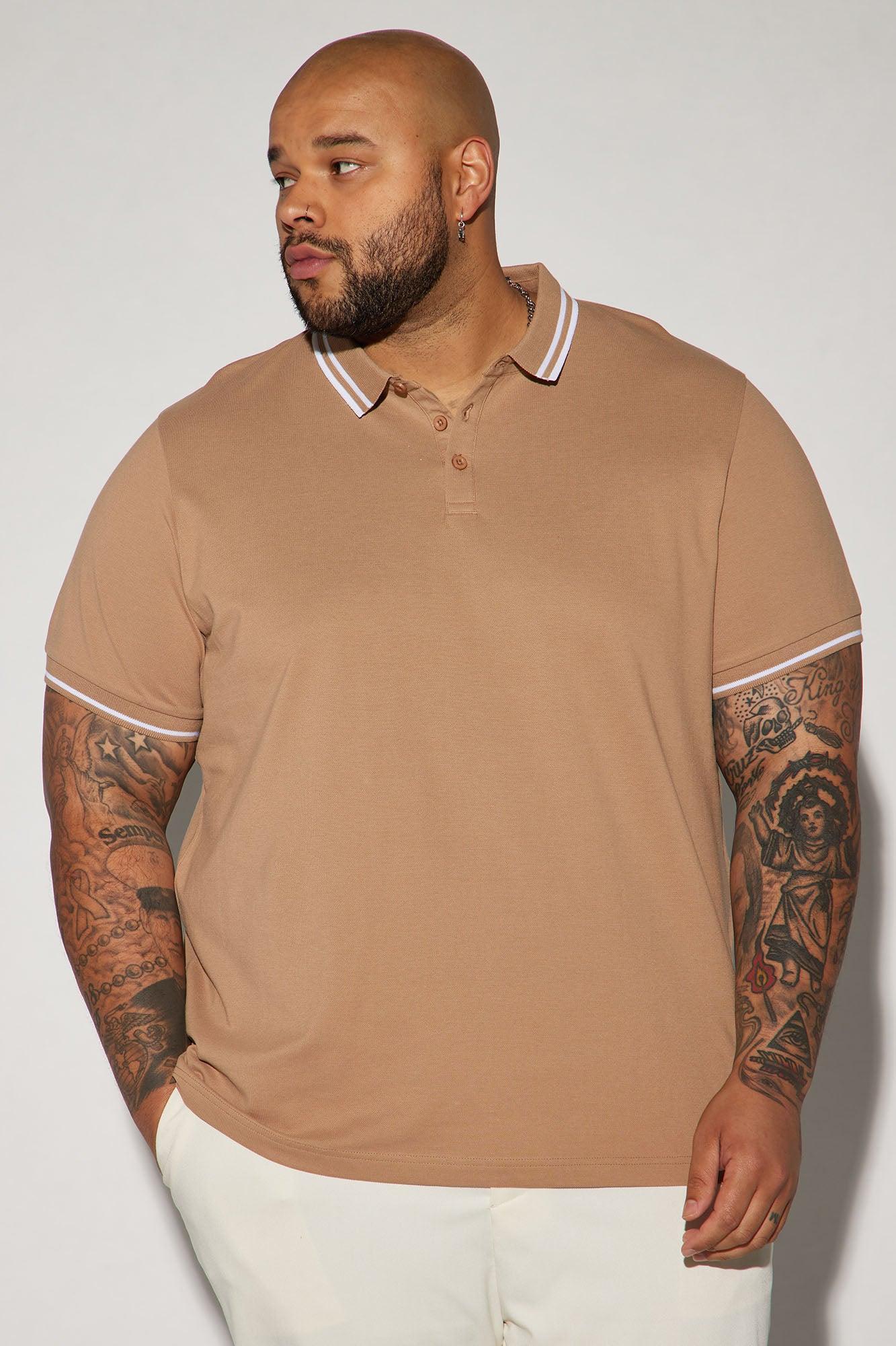 Wilson Short Sleeve Polo - Khaki Product Image