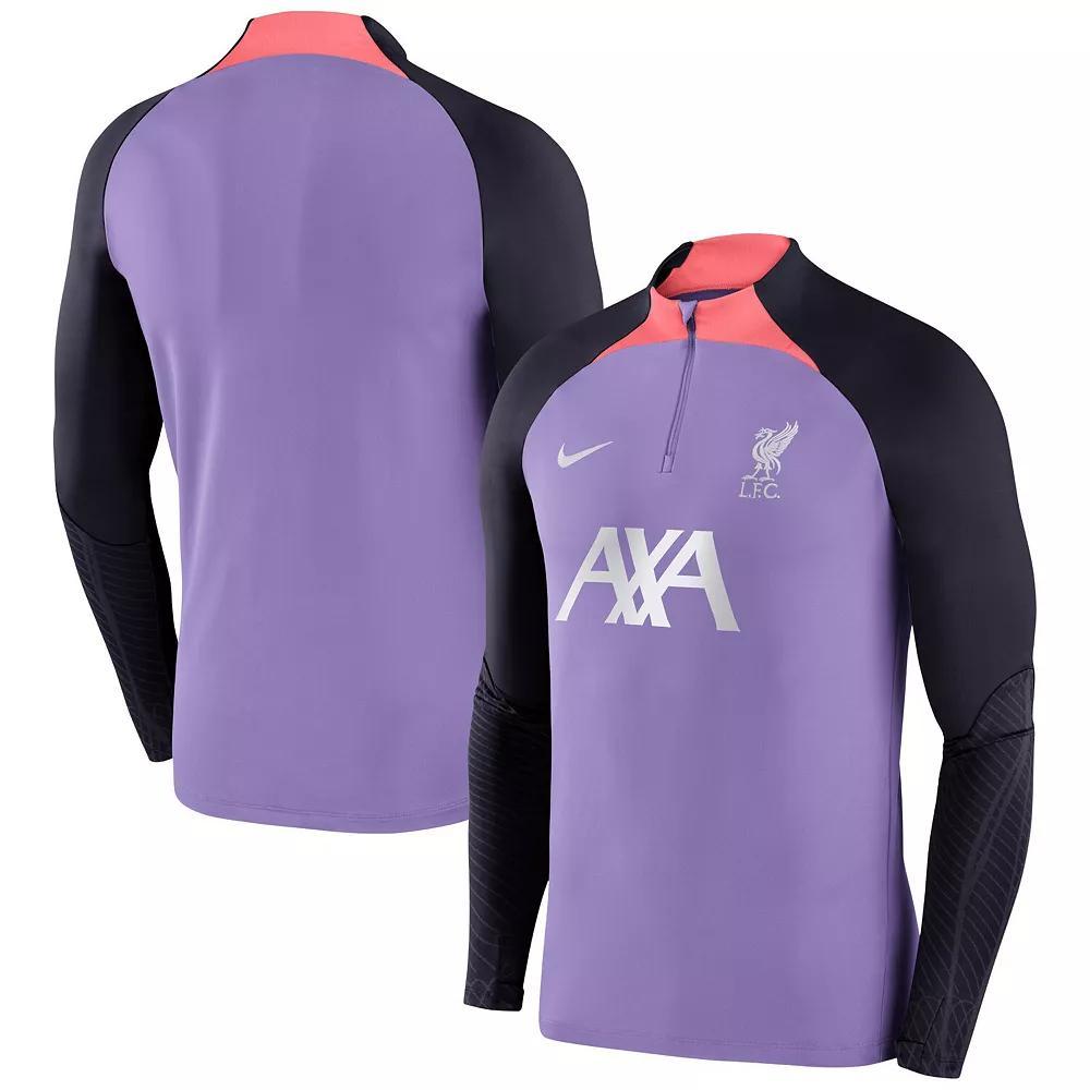 Men's Nike Purple Liverpool Strike Drill 2023/24 Performance Quarter-Zip Long Sleeve Top, Size: XL, Lvp Purple Product Image