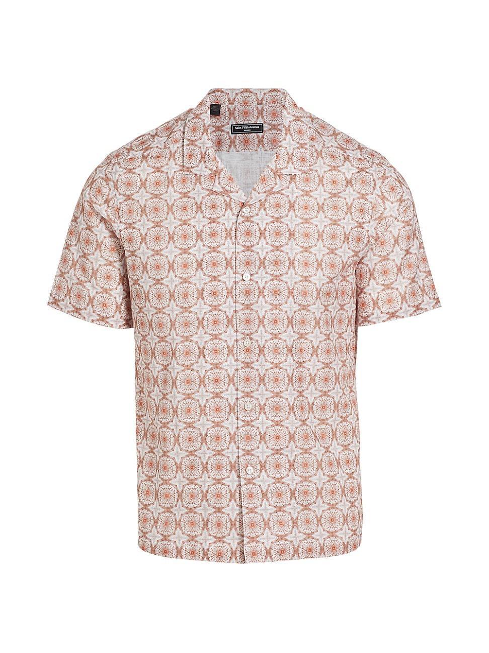 Mens Slim-Fit Medallion Short-Sleeve Shirt Product Image