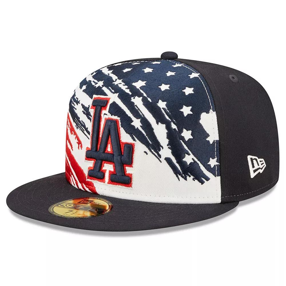 Men's New Era Navy Los Angeles Dodgers 2022 4th of July On-Field 59FIFTY Fitted Hat, Size: 7 7/8, Blue Product Image