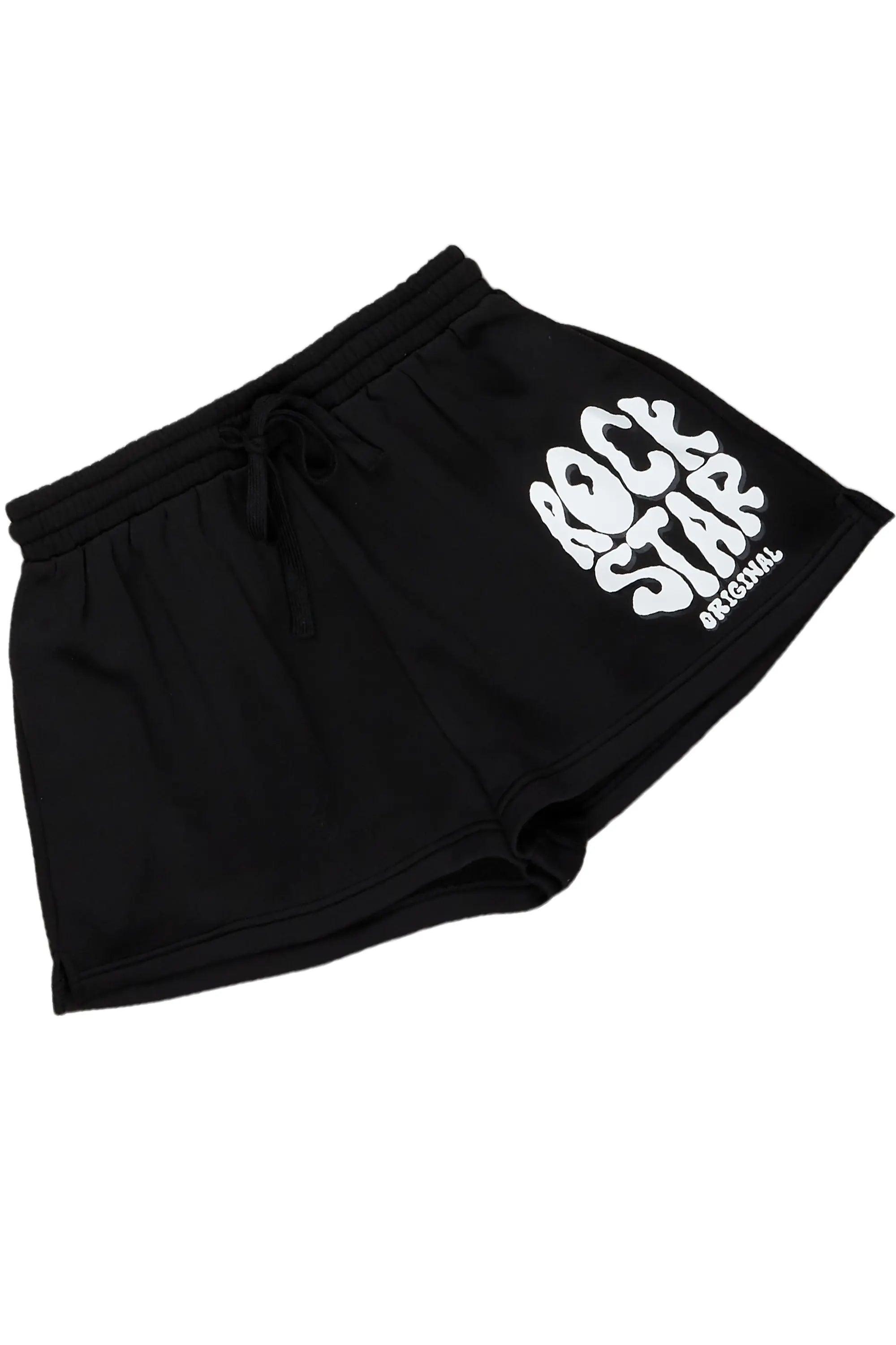 Sacoccia Black Zip Up Short Set Female Product Image