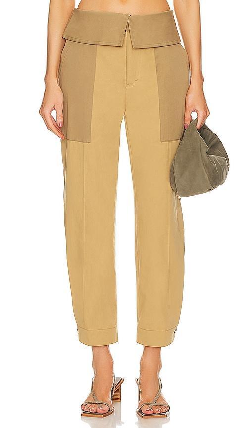 Womens Cotton Foldover Trousers Product Image