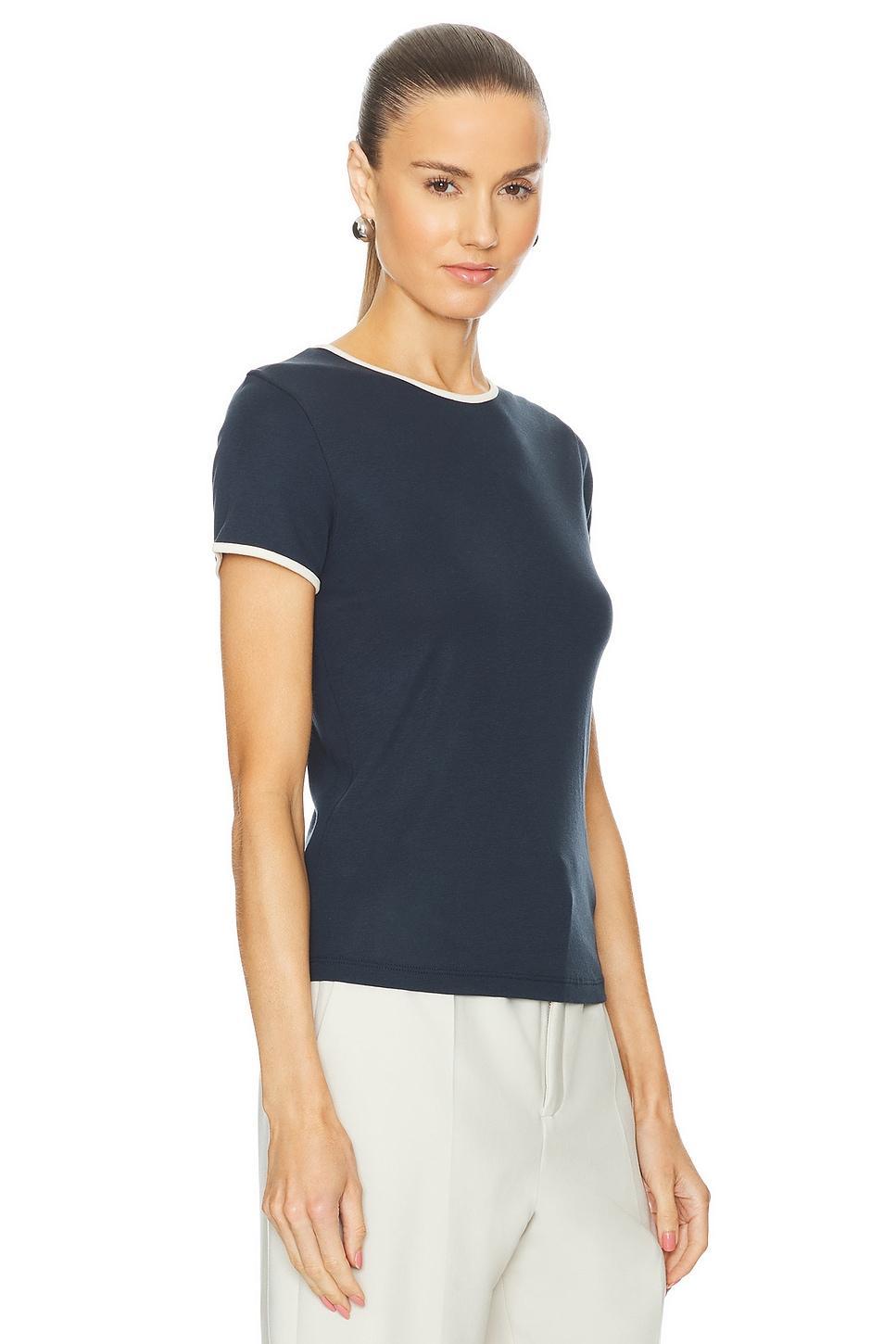 Tipped Short Sleeve Crew Vince Product Image