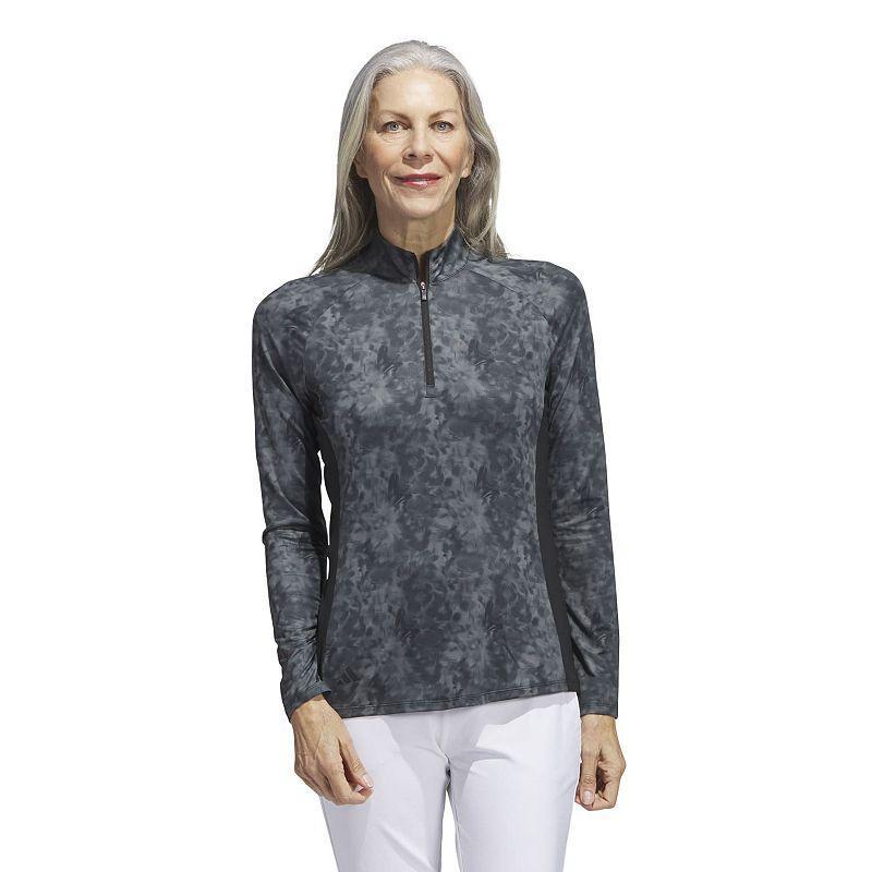 adidas Golf Essentials Long Sleeve Printed Mock Polo Shirt Women's Clothing Product Image