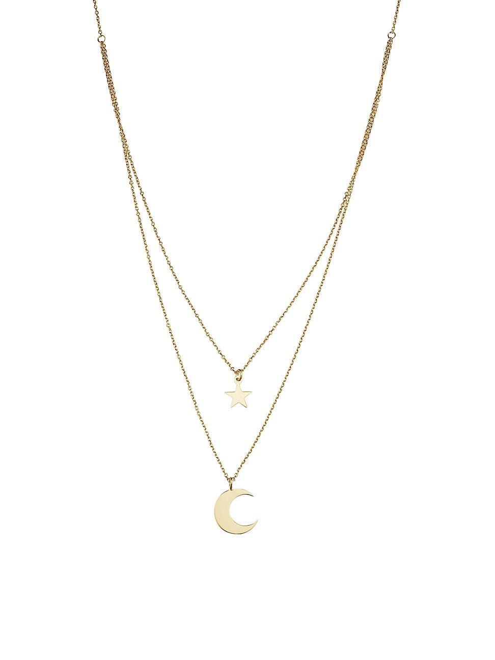 Womens 14K Yellow Solid Gold Jana Layered Necklace Product Image