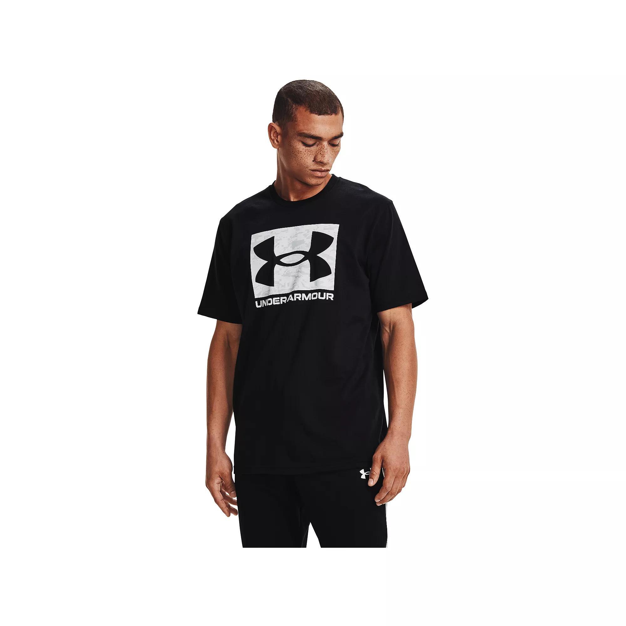 Big & Tall Under Armour Camo Boxed Logo Tee, Men's, Size: 3XL, Black Product Image
