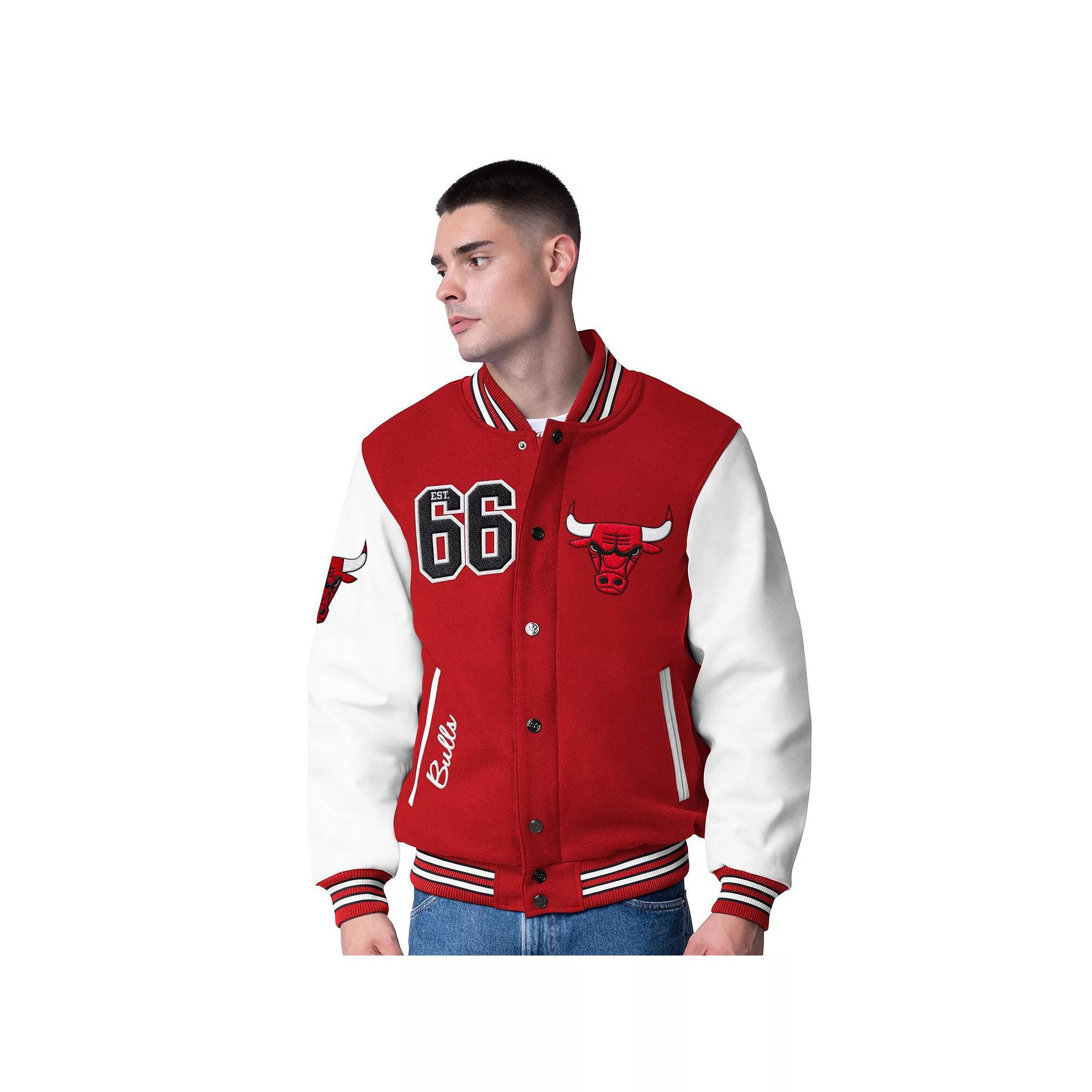 Men's G-III Sports by Carl Banks  Kelly Green Boston Celtics Moneyball Wool & Leather Full-Snap Varsity Jacket, Size: 2XL Product Image