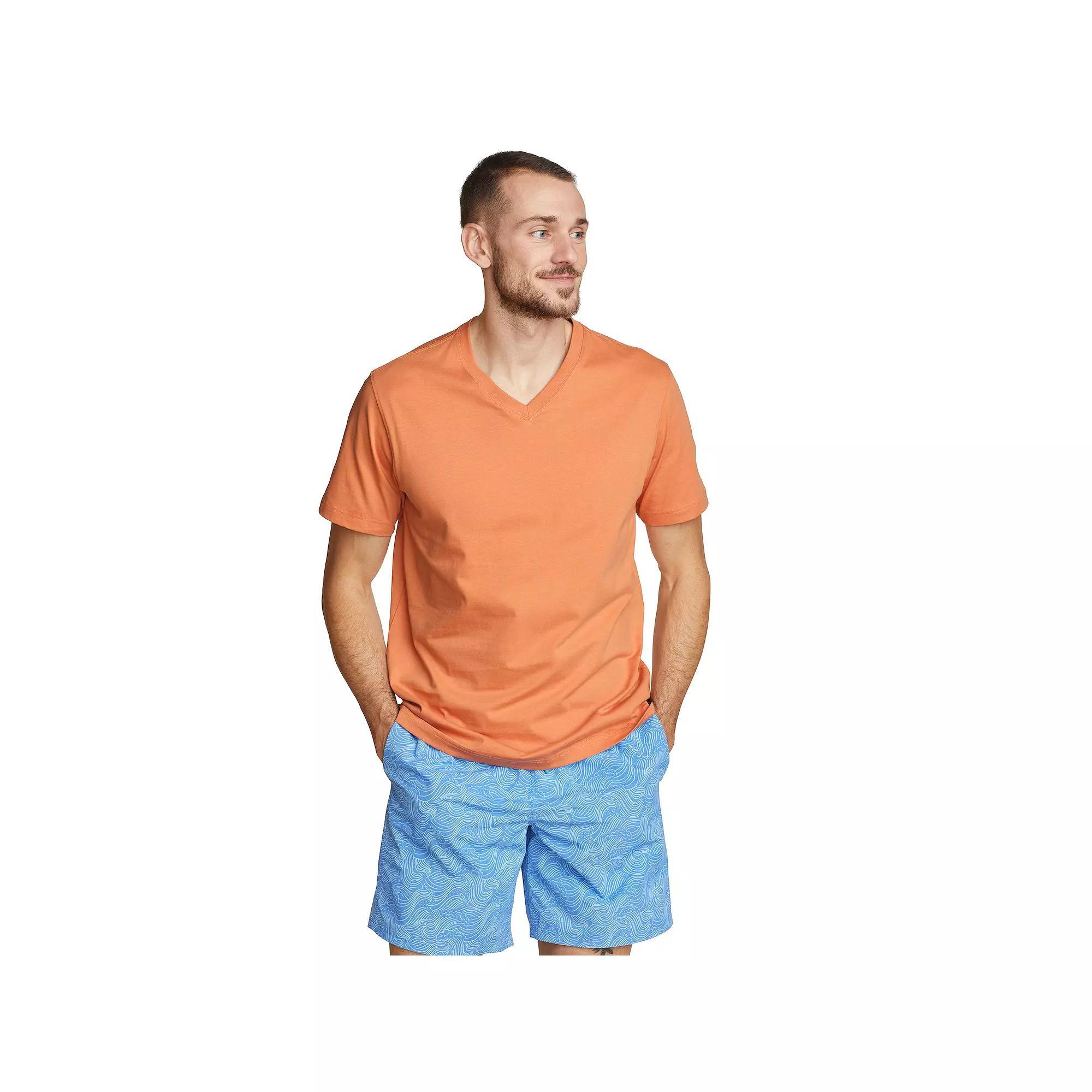 Men's Eddie Bauer Legend Short Sleeve V-Neck Tee, Size: Large, Green Olive Product Image