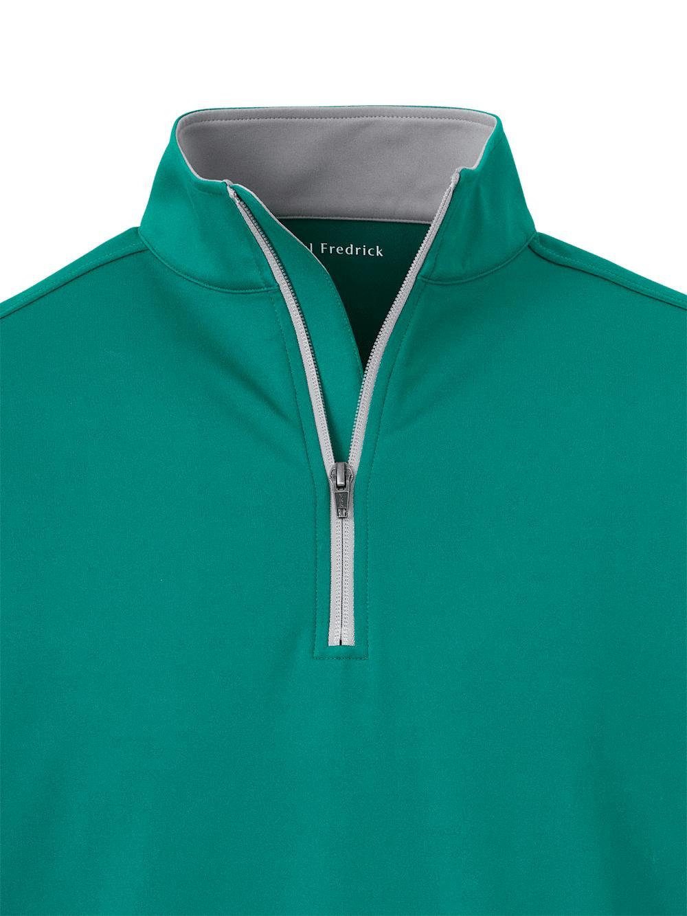 Performance Blend Quarter Zip Mock Neck - Green Product Image
