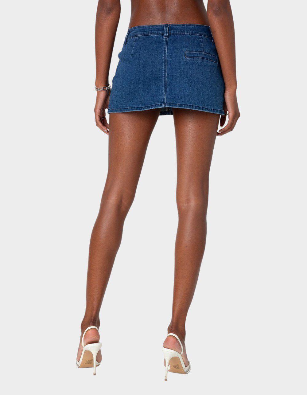 EDIKTED Sydnie Denim Micro Skort Product Image