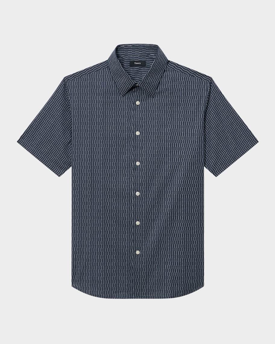 Mens Irving Abstract-Print Short-Sleeve Sport Shirt Product Image