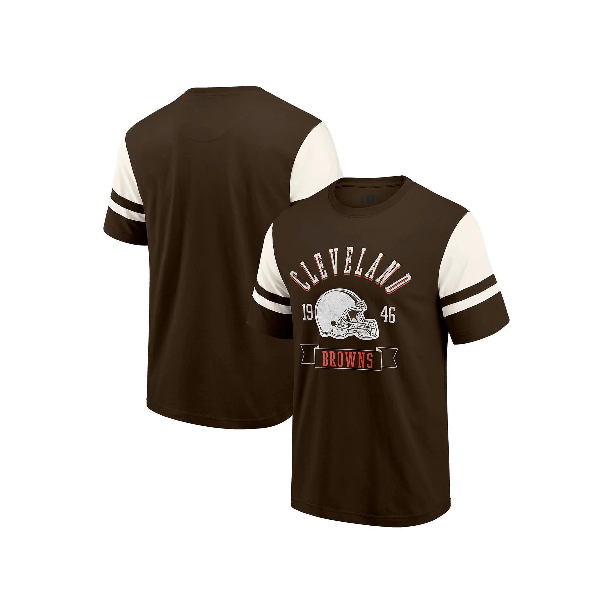 Men's Darius Rucker Collection by Fanatics  Brown Cleveland Browns Football T-Shirt, Size: Small Product Image