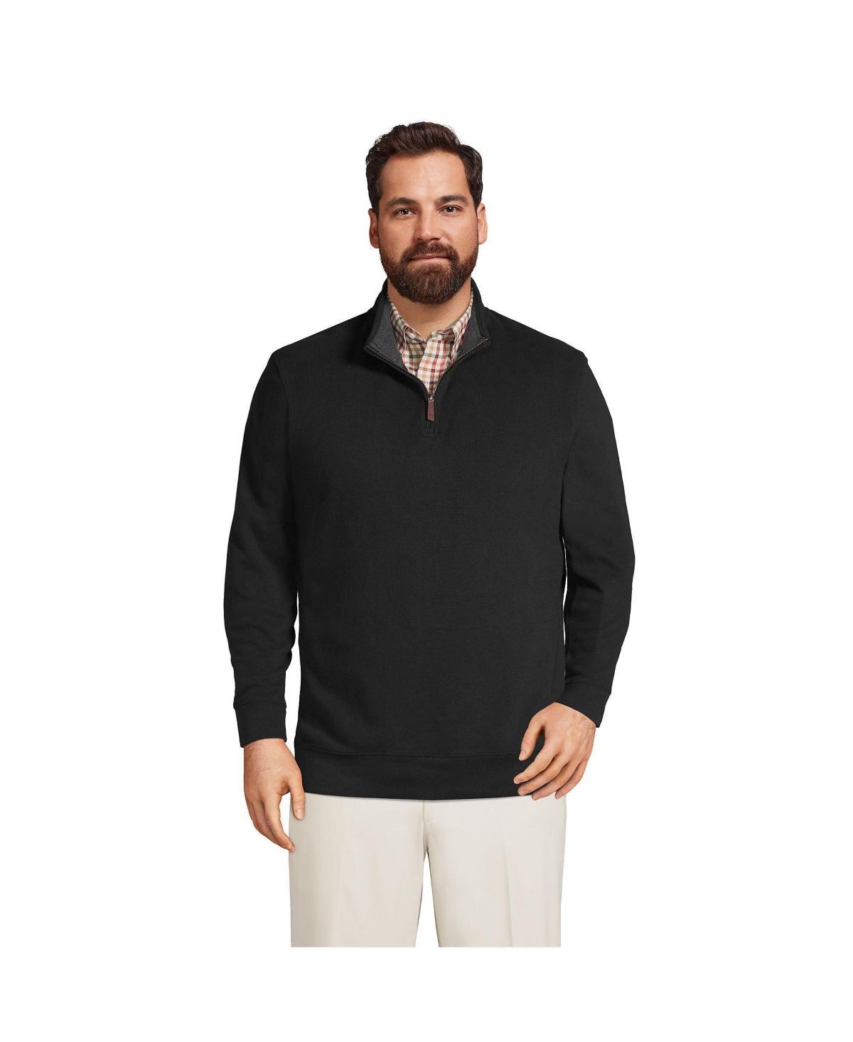 Big & Tall Lands End Bedford Classic-Fit Ribbed Quarter-Zip Sweater, Mens Product Image