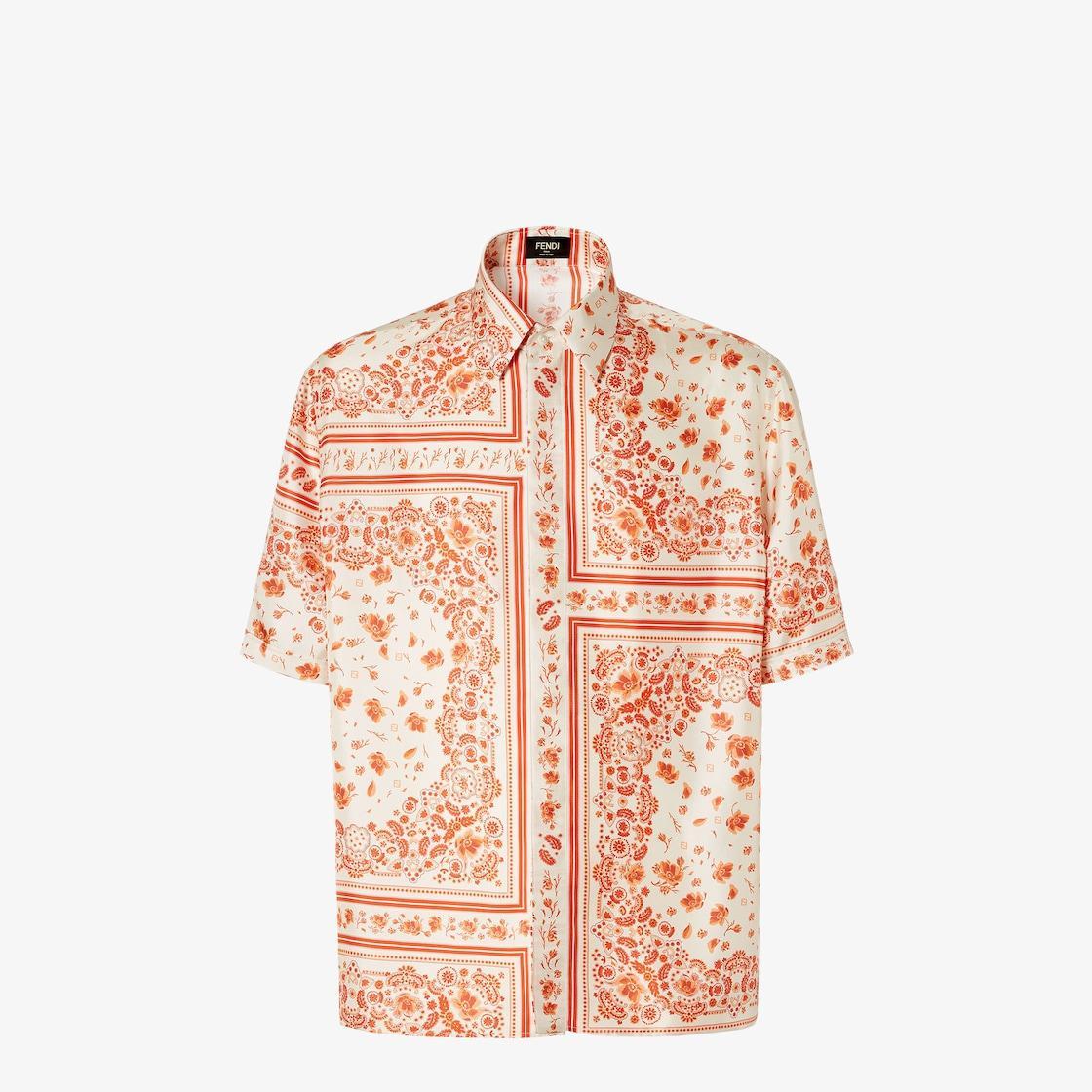ShirtWhite and red silk shirt Product Image