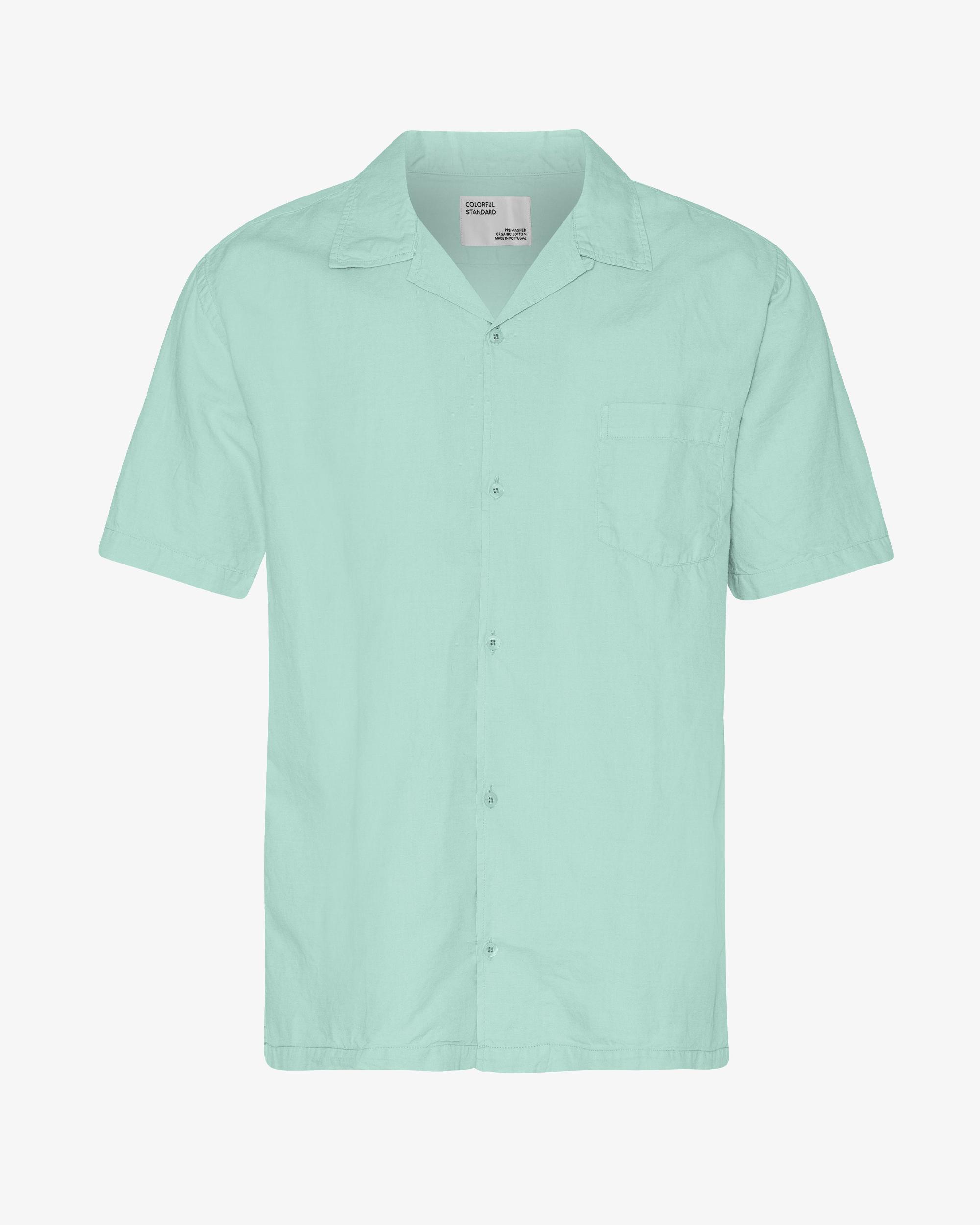 Linen Short Sleeved Shirt - Petrol Blue Product Image