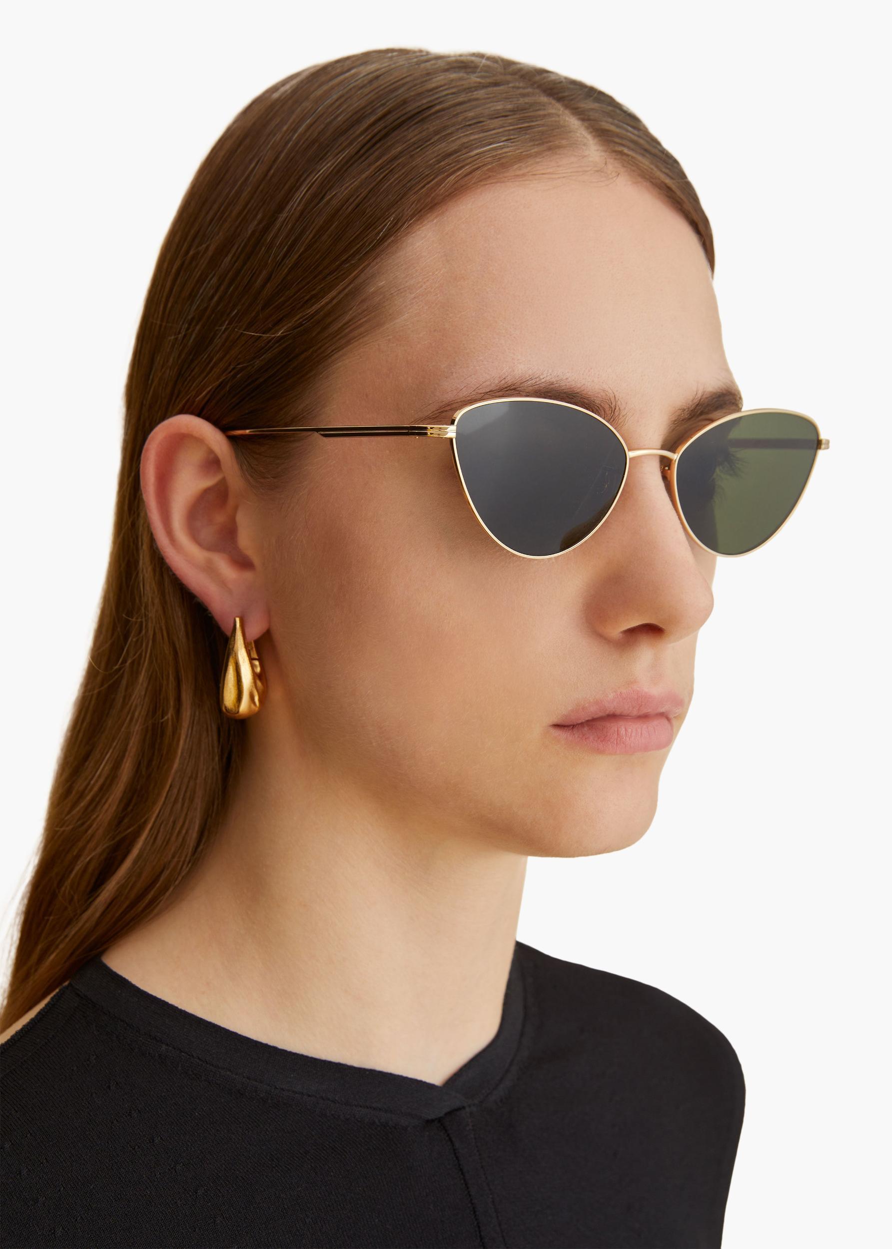 KHAITE x Oliver Peoples 1998C in Gold and Vibrant Green Product Image