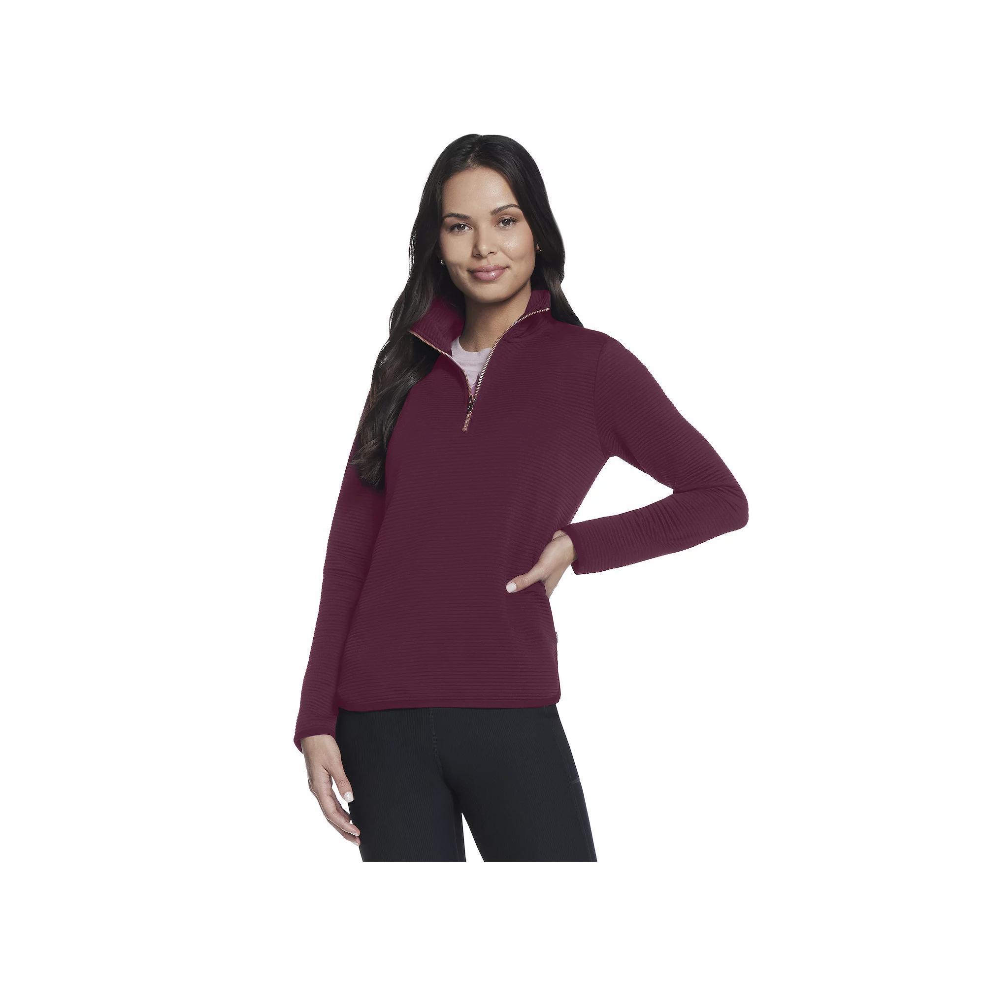 Women's Skechers® Softknit Ottoman Ribbed Pullover, Size: XL, Bright White Product Image