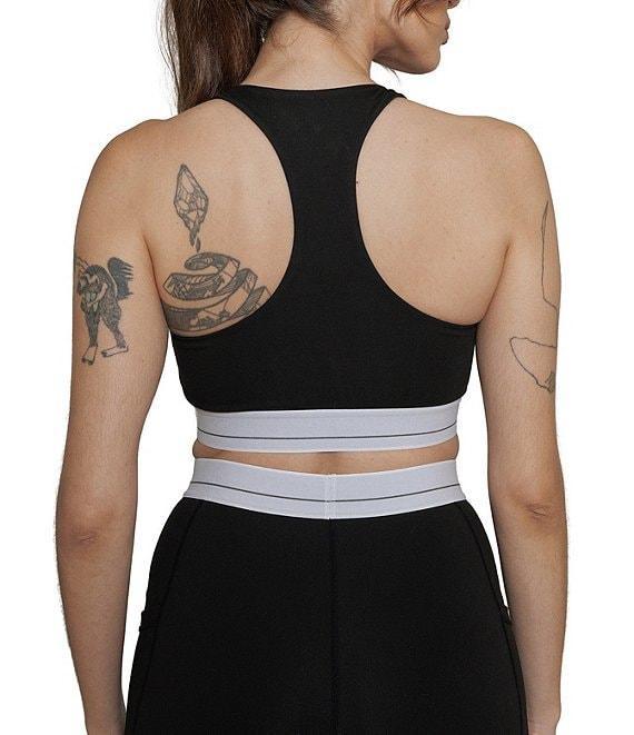 GOLD HINGE MotioCloud Scoop Neck Racerback Elastic Logo Band Sport Bra Product Image