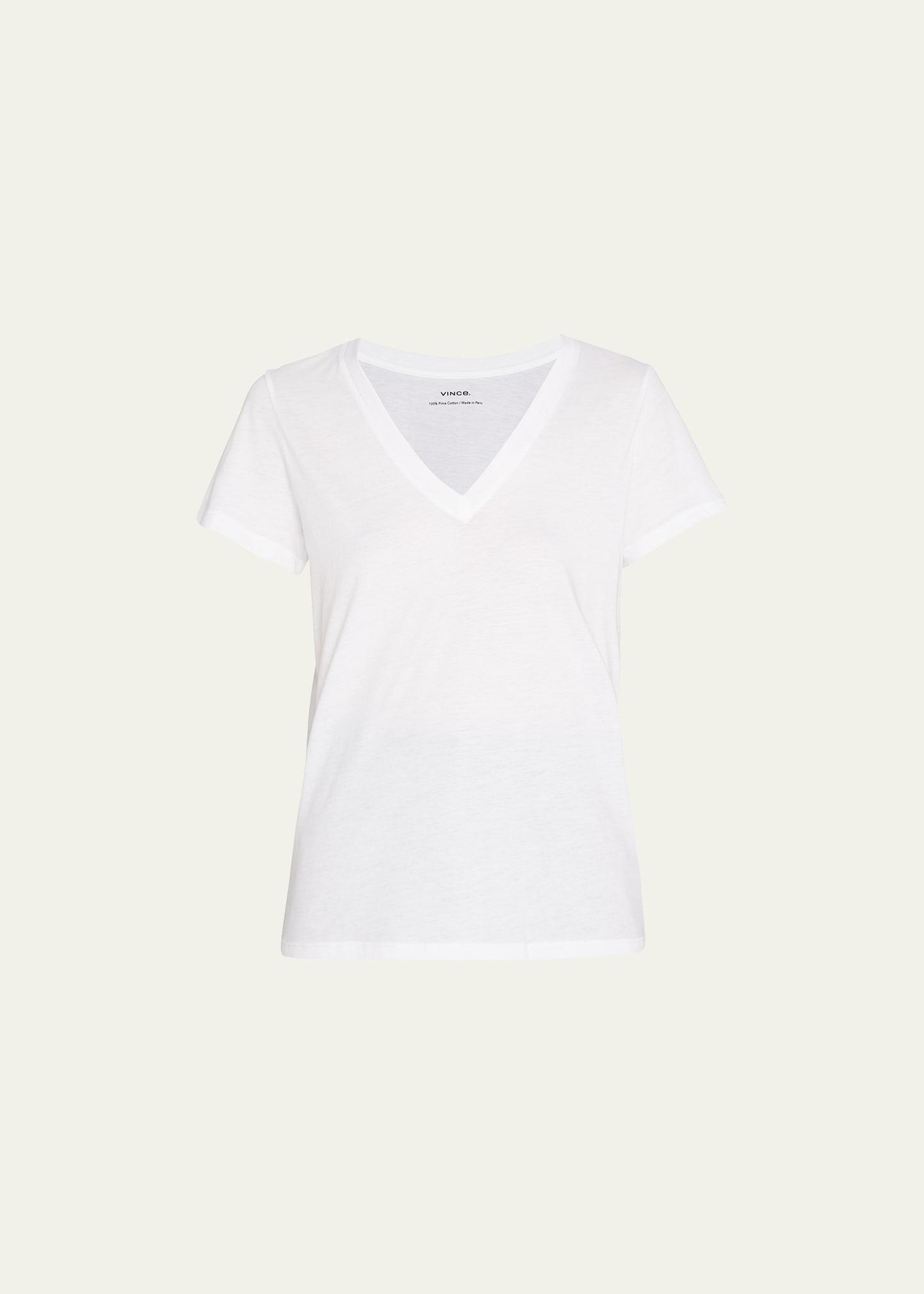 Essential Pima Cotton V-Neck Tee Product Image
