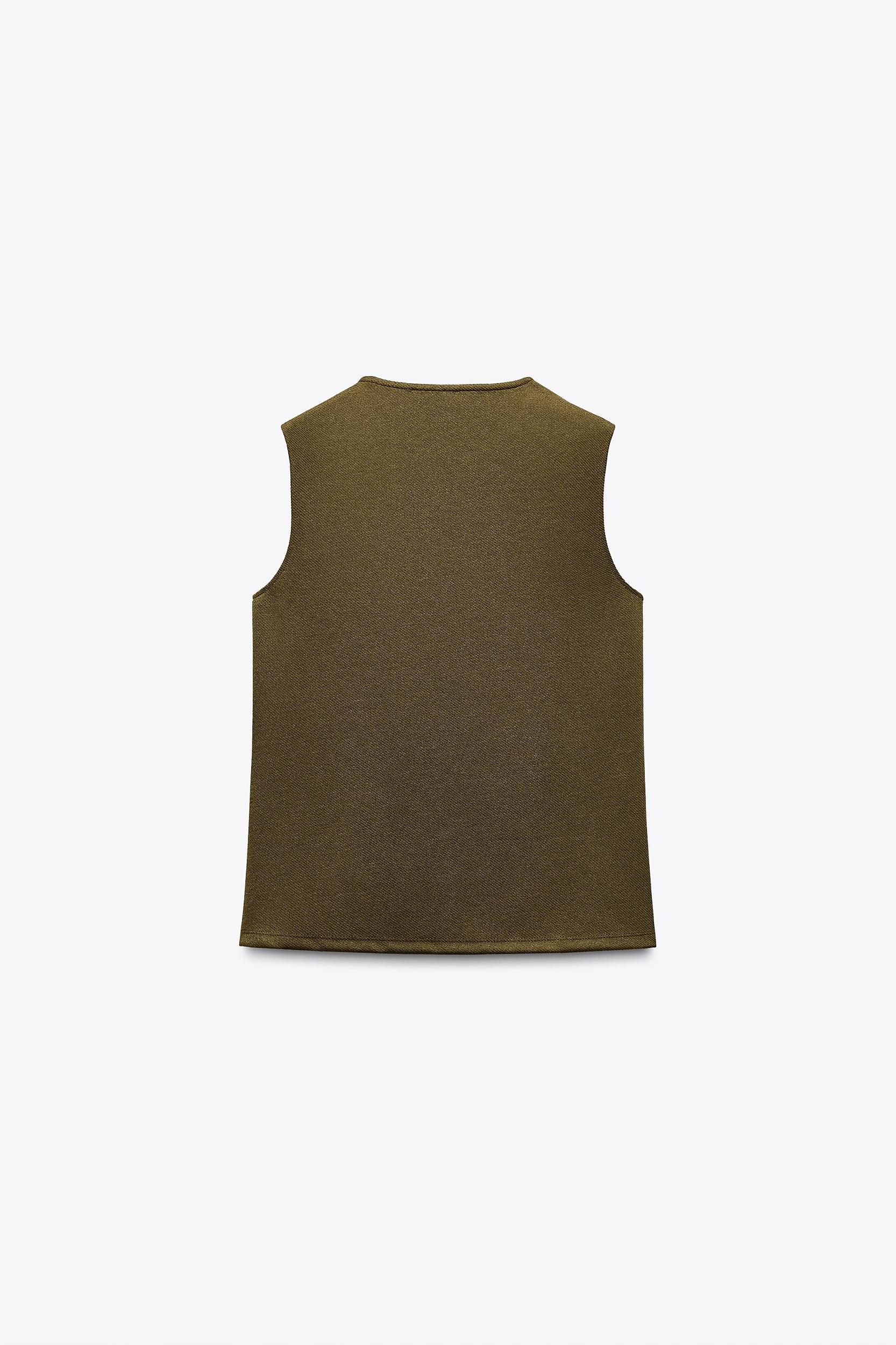 BUCKLE TWILL WRAP TOP Product Image