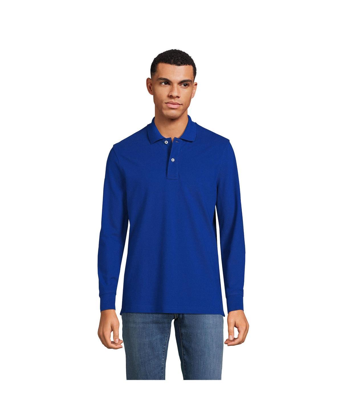 Men's Lands' End Comfort First Mesh Polo, Size: Large, Evening Blue Product Image