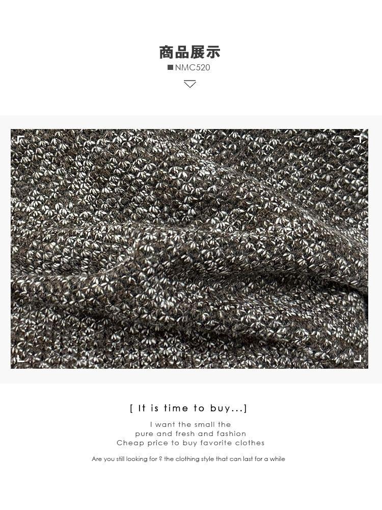 Lace-Collar Loose Wool Blouse Product Image