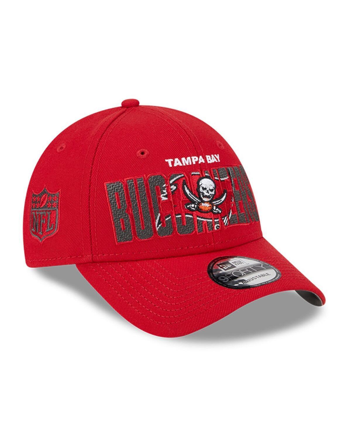 Men's New Era Red Tampa Bay Buccaneers 2023 NFL Draft 9FORTY Adjustable Hat Product Image