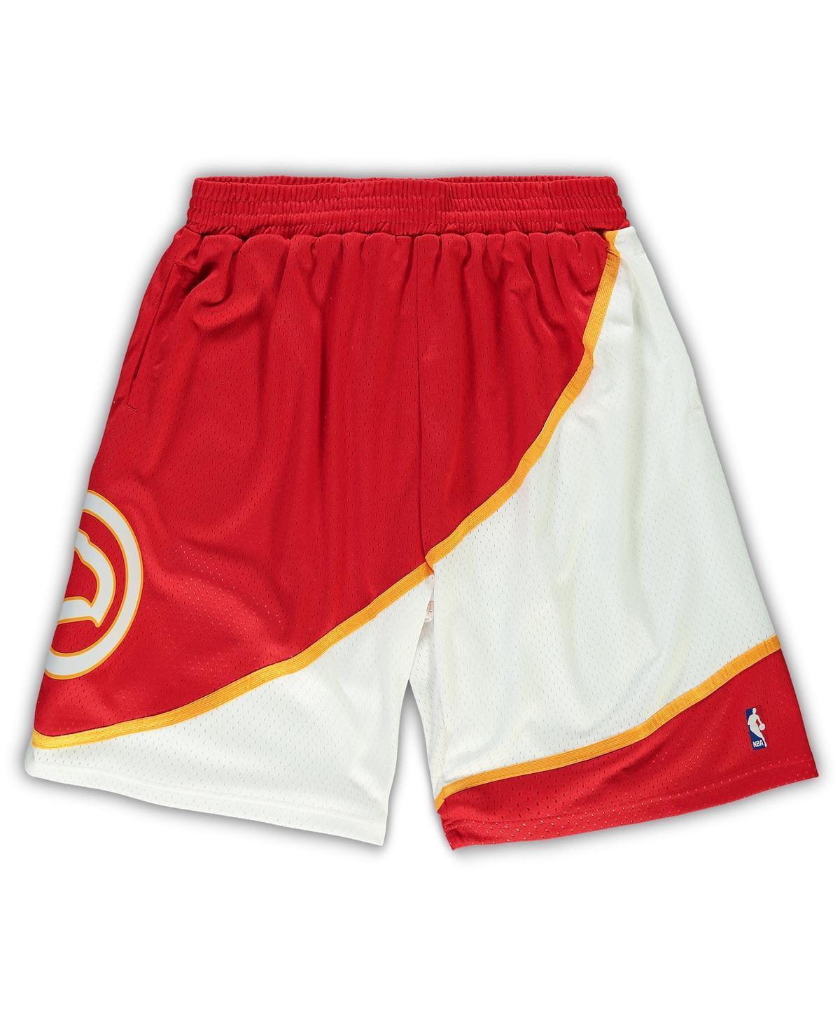 Men's Mitchell & Ness Red Atlanta Hawks Big & Tall Hardwood Classics Team Swingman Shorts, Size: XLT Product Image