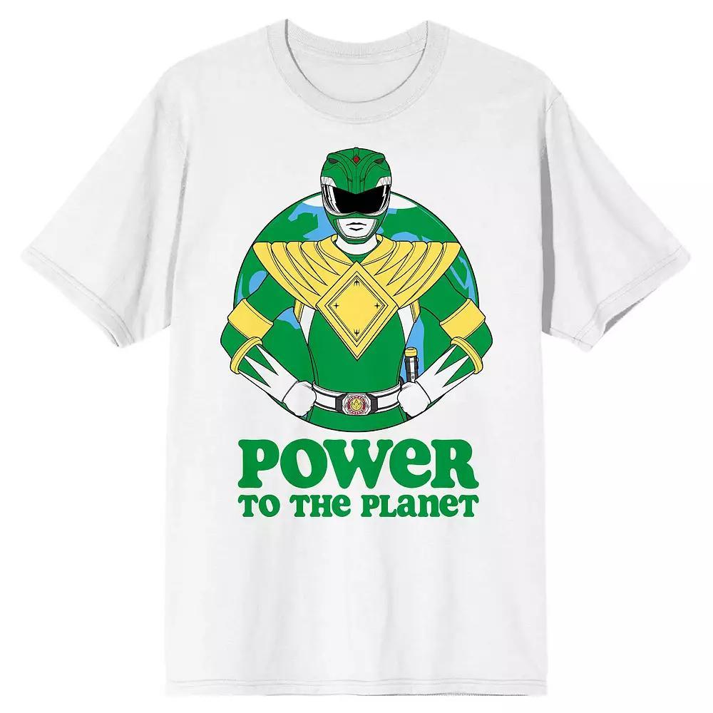 Men's Power Rangers Green Ranger Tee, Size: Large, White Product Image