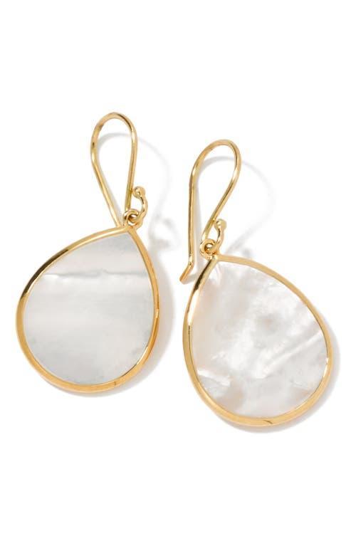 Small Stone Teardrop Earrings in 18K Gold Product Image