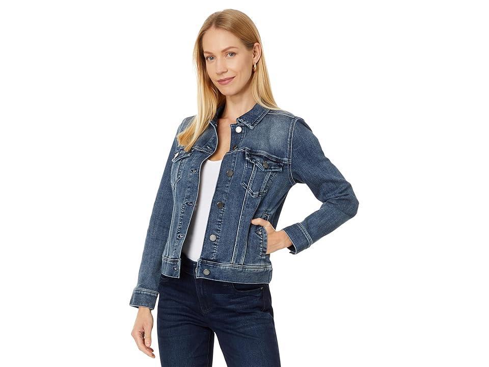 Liverpool Los Angeles Classic Jean Jacket Stretch Denim (Ponderay) Women's Jacket Product Image