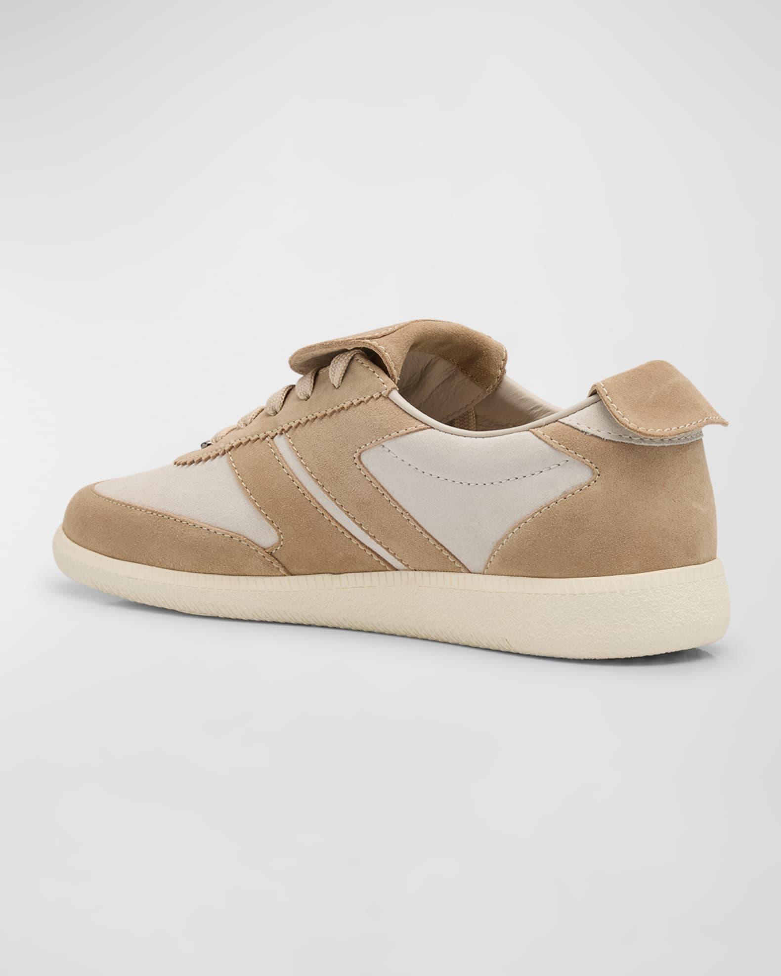 Men's Bicolor Suede Low-Top Sneakers Product Image