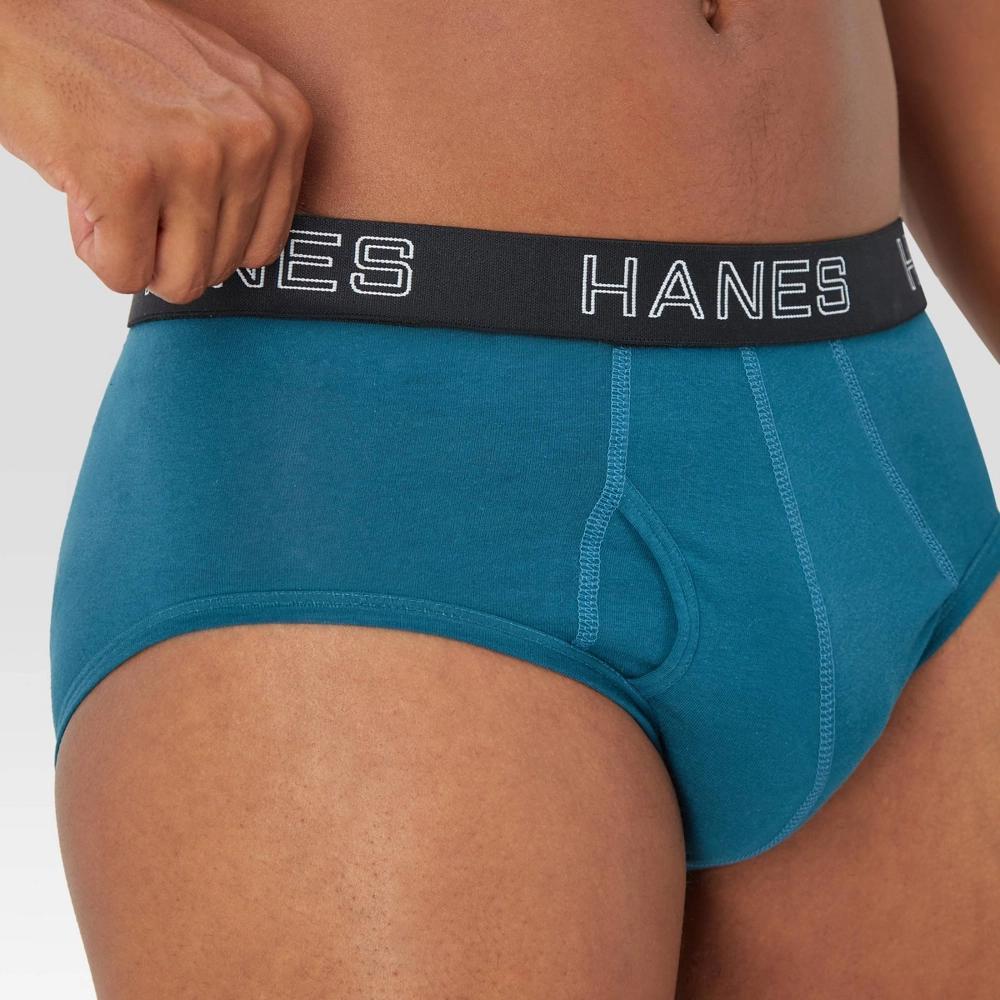 Hanes Premium Men's Stretch Classic Briefs 6pk - Blue/Black/Red M: Tagless High Rise Underwear Product Image