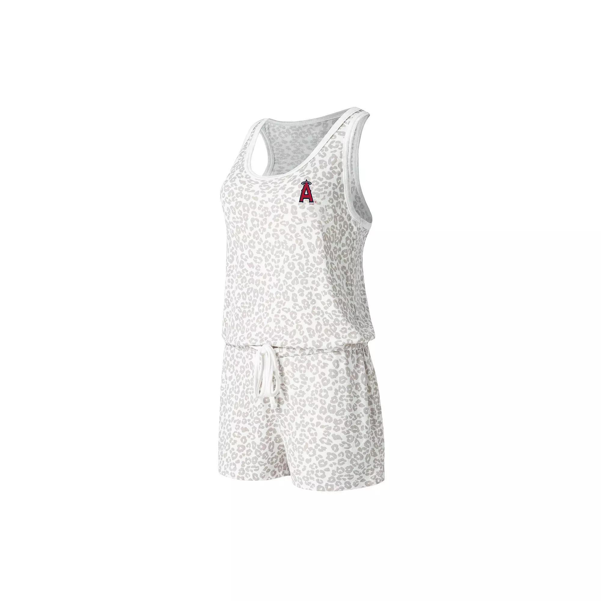 Women's Concepts Sport Cream Atlanta Braves Montana Hacci Knit Romper, Size: Small, Beige Product Image