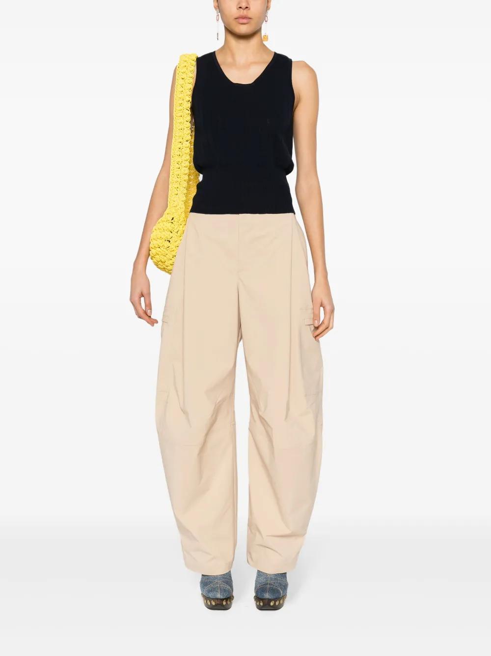 JW ANDERSON Sleeveless Pointelle-knit Top In Blue Product Image