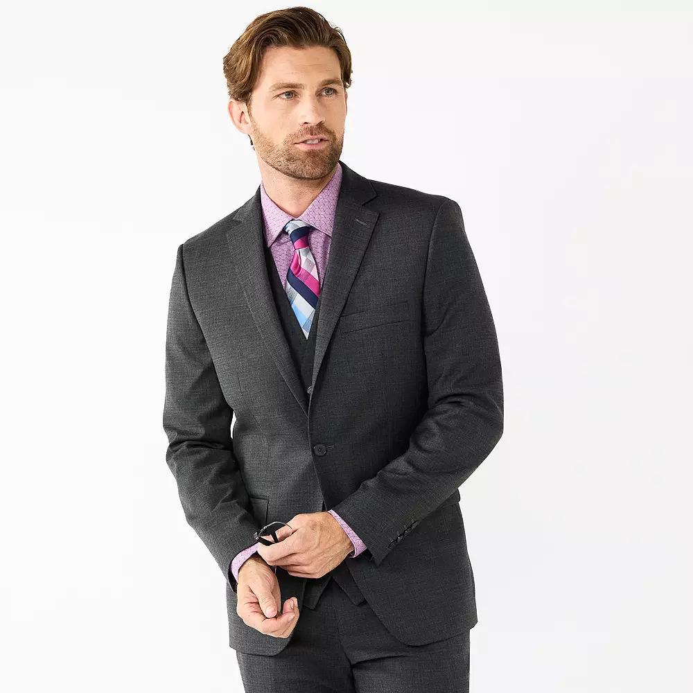 Men's Apt. 9® Premier Flex Performance Slim-Fit Washable Suit Jacket, Size: 44 LONG, Blue Neat Product Image