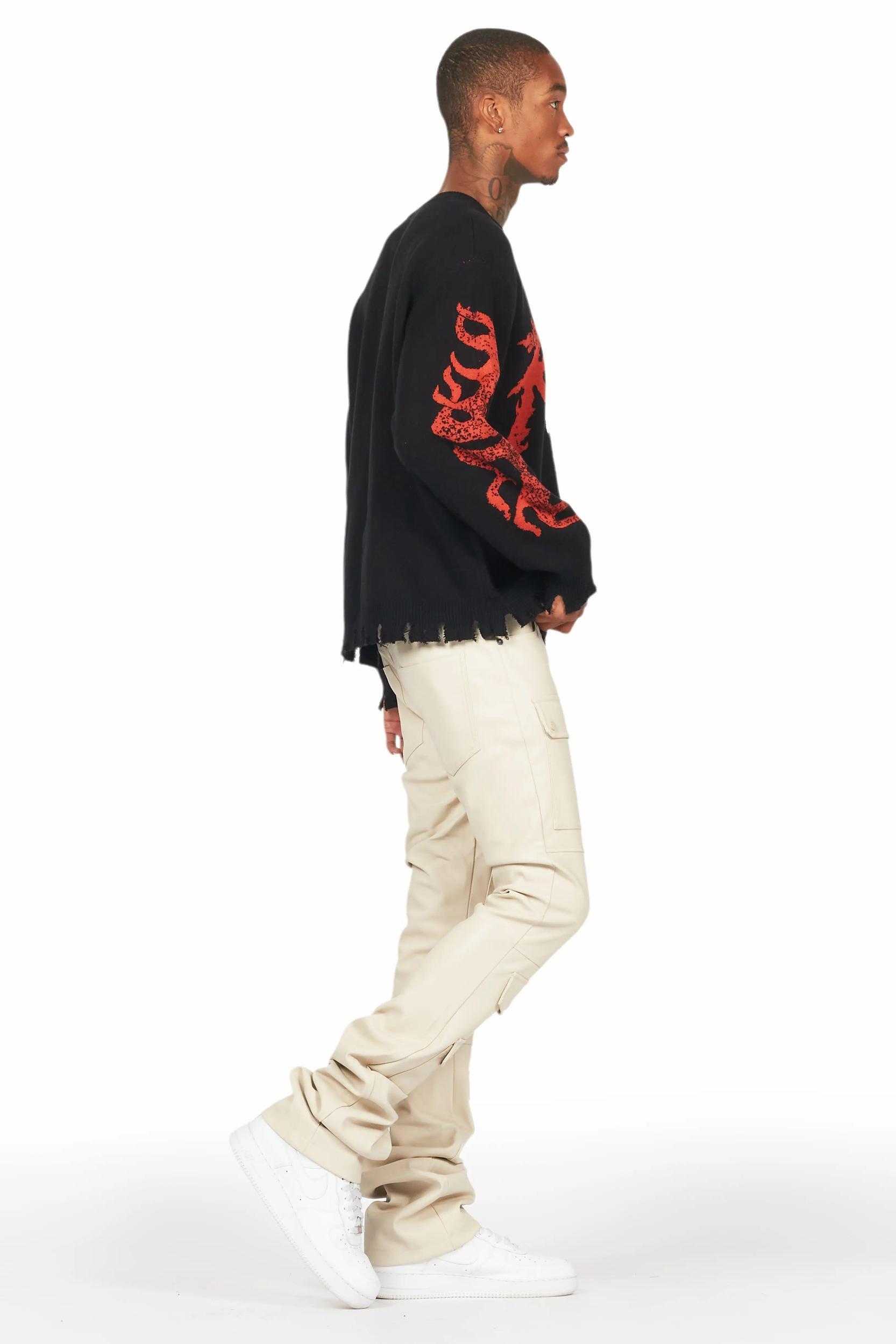 Yash Black Knit Sweater Male Product Image