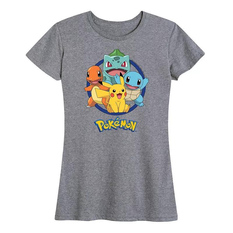 Plus Pokemon Round Group Graphic Tee, Womens Product Image