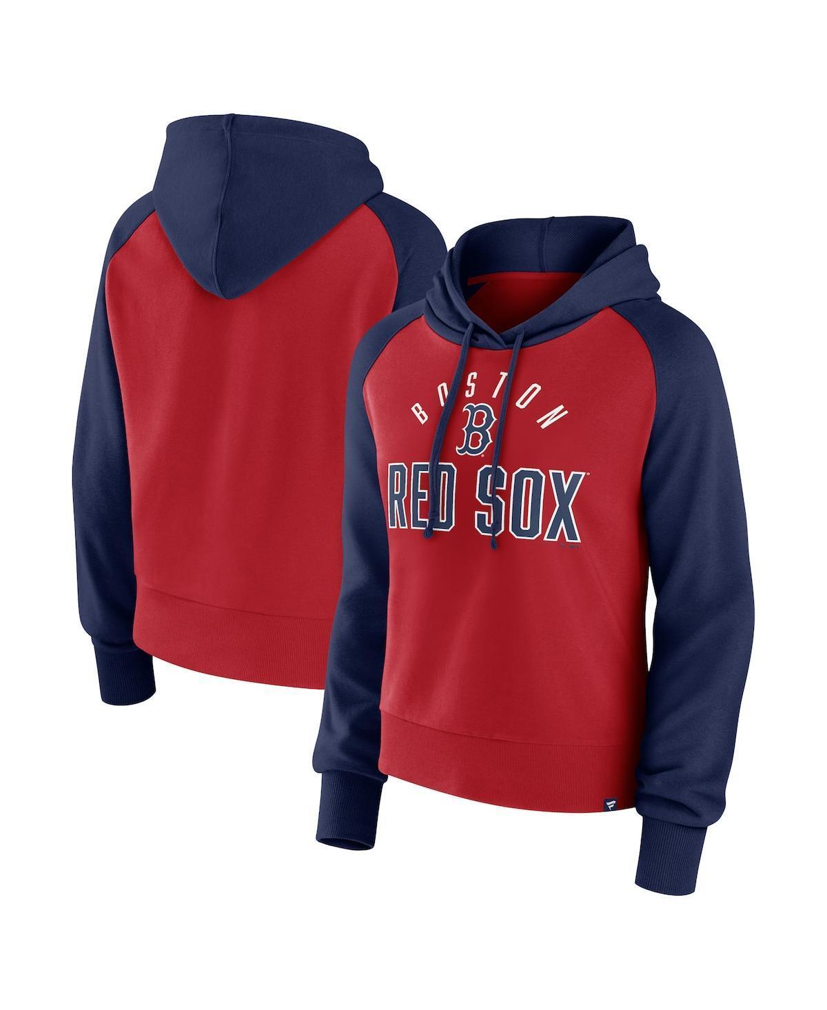 Women's Fanatics Branded Navy/Red Boston Red Sox Pop Fly Pullover Hoodie, Size: Small, Blue Product Image