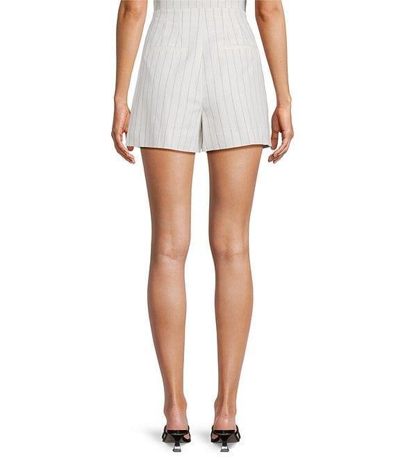 Antonio Melani Tropez Pleated Linen Stripe Coordinating Shorts Product Image